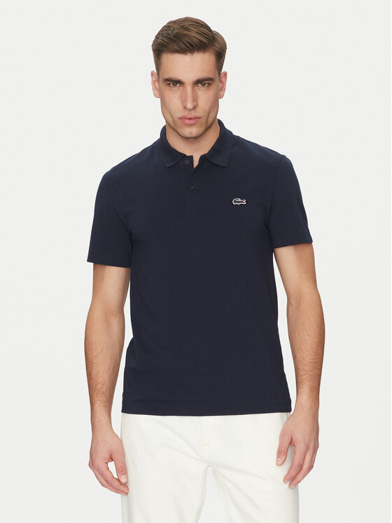Lacoste Polo DH5522 Granatowy Regular Fit