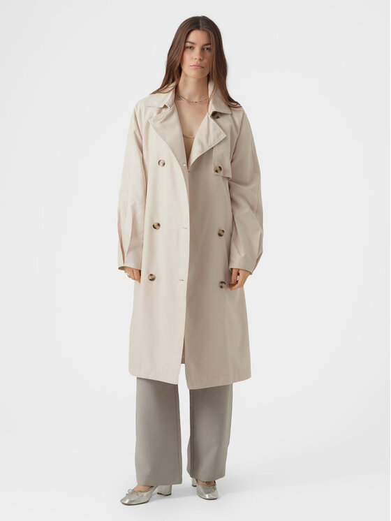 Vero Moda Trencz Doreen 10301287 Écru Regular Fit