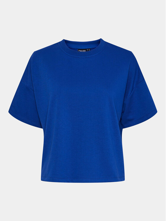 Pieces T-Shirt Chilli Summer 17118870 Niebieski Loose Fit