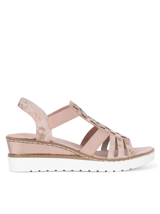 Rieker Sandały V3822-31 Różowy