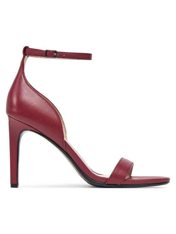 Calvin Klein Sandały Heel Sandal 90 - Lth HW0HW02337 Bordowy