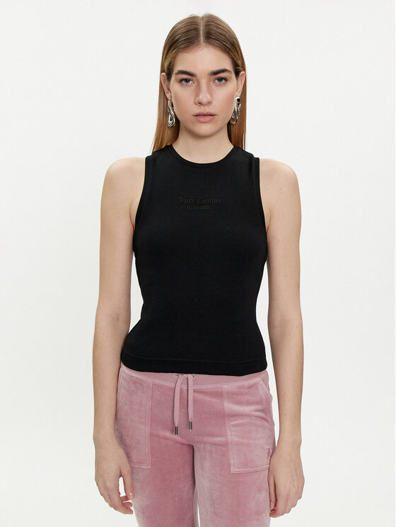 Juicy Couture Top Beckham JCBLV223811 Czarny Slim Fit