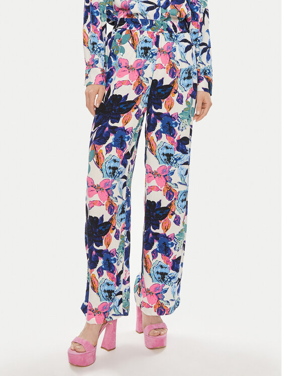 YAS Spodnie materiałowe Alara 26033658 Kolorowy Loose Fit