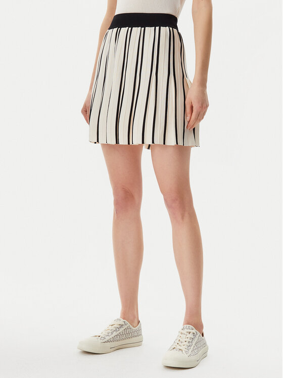 Guess Spódnica plisowana V5GD00 Z3D60 Écru Regular Fit