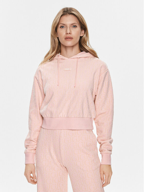 Guess Bluza Gj Logo V4RQ14 KC2W0 Różowy Regular Fit