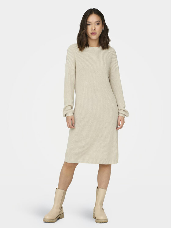 ONLY Sukienka dzianinowa Xenia 15243197 Beżowy Regular Fit