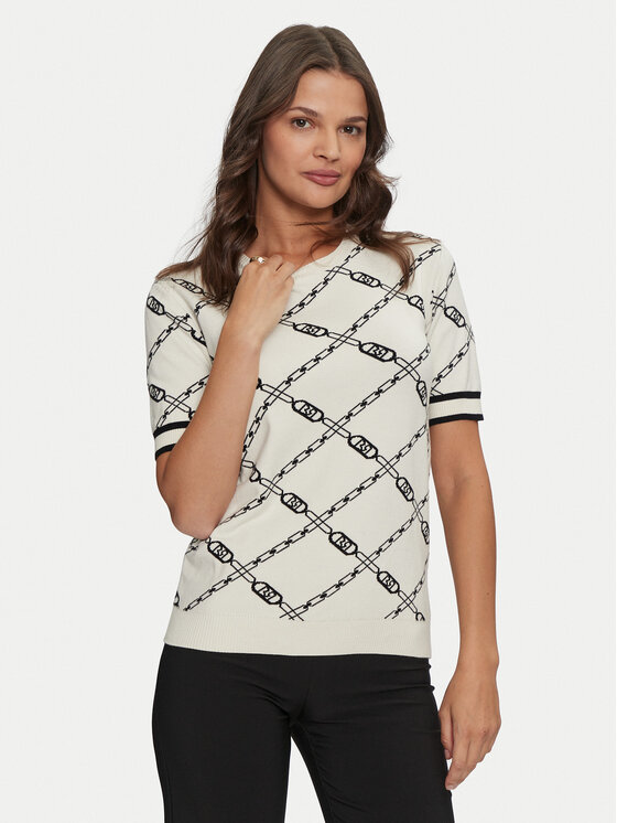 Rinascimento Sweter CFM0011632003 Écru Regular Fit