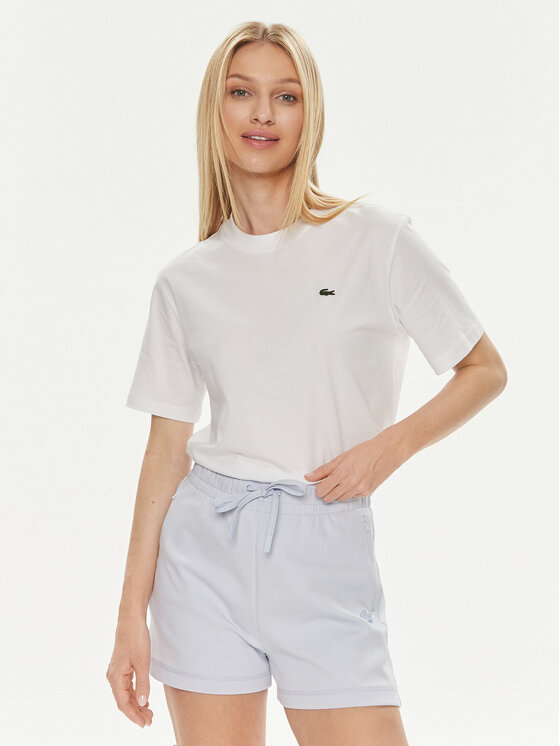 Lacoste T-Shirt TF7215 Biały Loose Fit
