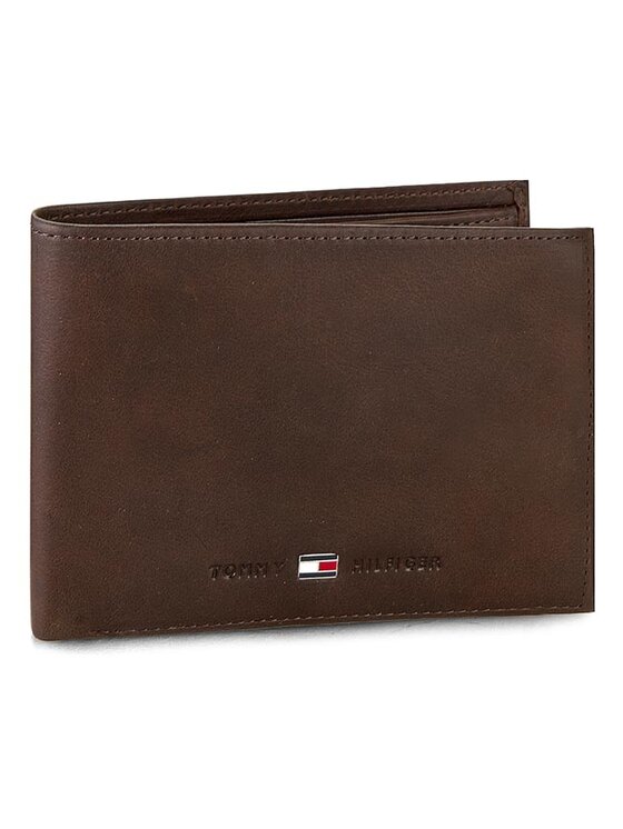 Tommy Hilfiger Duży Portfel Męski Johnson Cc And Coin Pocket AM0AM00659 Brązowy