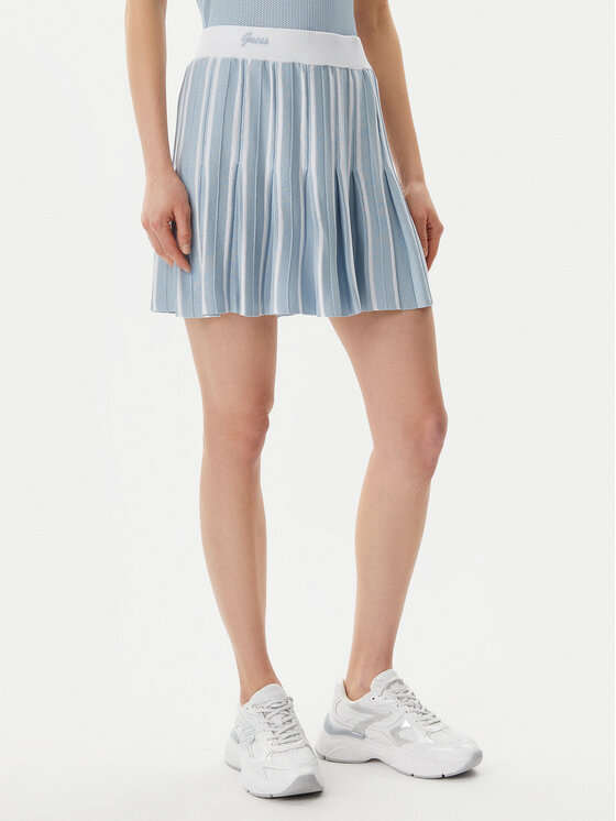 Guess Spódnica plisowana V5GD00 Z3D60 Błękitny Regular Fit