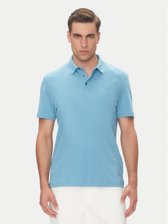 Calvin Klein Polo Supima LV04LB276G Niebieski Regular Fit