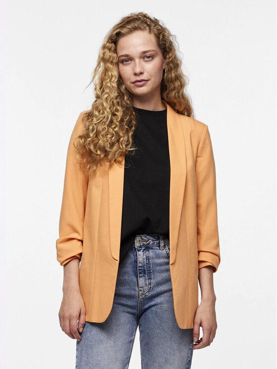 Pieces Marynarka Bosella 17090996 Pomarańczowy Regular Fit