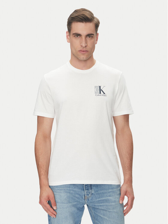 Calvin Klein T-Shirt LV04RC853G Biały Regular Fit