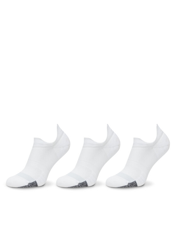 Under Armour Zestaw 3 par niskich skarpet unisex 1387052 Biały