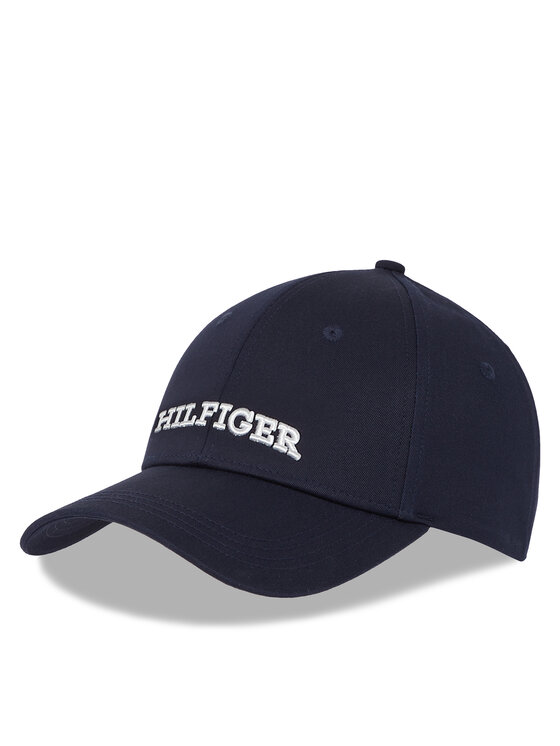 Tommy Hilfiger Czapka z daszkiem Hilfiger Prep Cap AW0AW16040 Granatowy