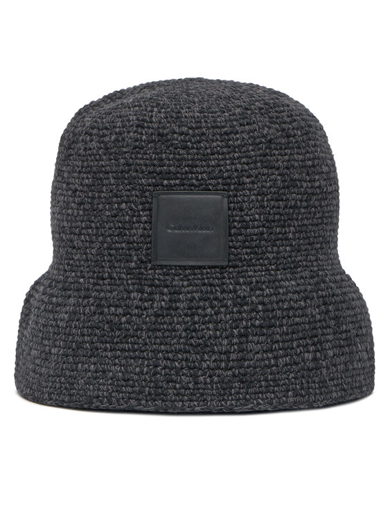 Calvin Klein Kapelusz Crochet Bucket LV04K5064G Czarny