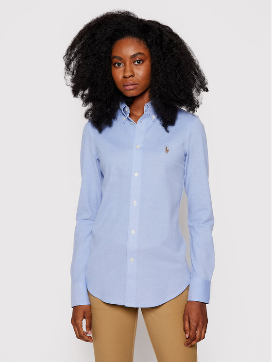 Polo Ralph Lauren Koszula 211664427001 Błękitny Slim Fit