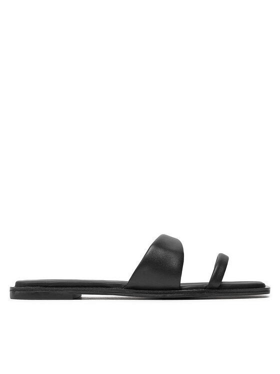 Calvin Klein Klapki Flat Slide Lth HW0HW02071 Czarny