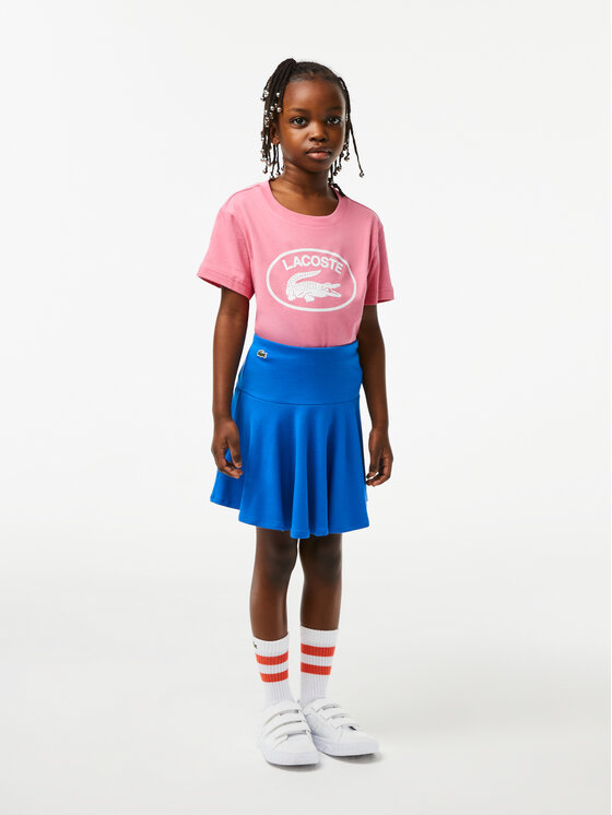 Lacoste Spódnica plisowana JJ6762 Niebieski Regular Fit