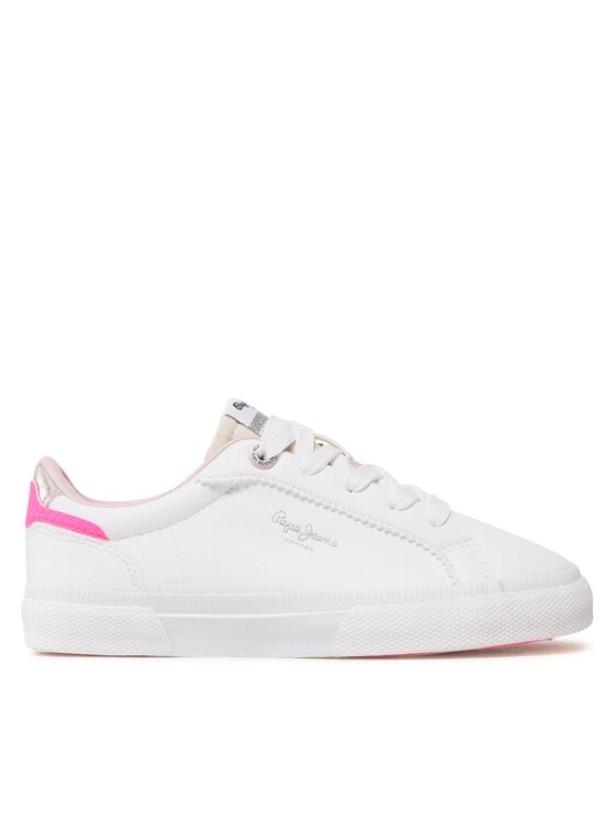 Pepe Jeans Tenisówki Kenton Basic Girl PGS30549 Biały
