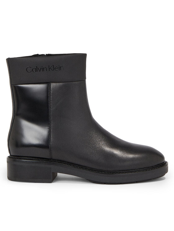 Calvin Klein Botki Rubber Sole Ankle Boot Lg Wl HW0HW01700 Czarny