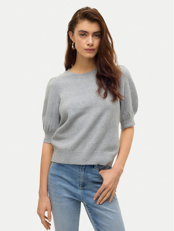 Vero Moda Sweter Doffy 10278313 Szary Regular Fit