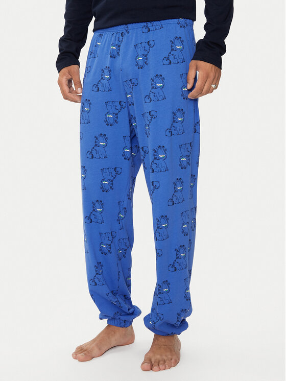 United Colors Of Benetton Spodnie piżamowe 3M3A4F00S Niebieski Regular Fit