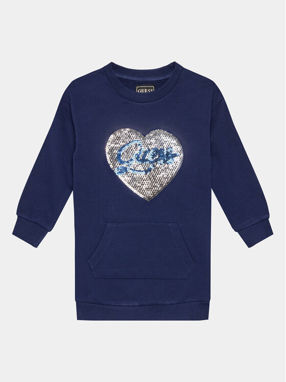 Guess Sukienka codzienna K3BK26 KAD73 Granatowy Regular Fit