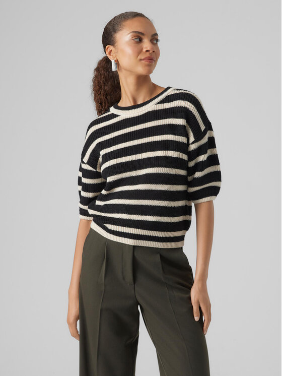 Vero Moda Sweter Fabulous 10297808 Czarny Regular Fit