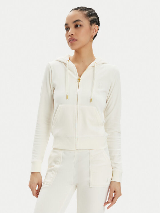 Juicy Couture Bluza Robertson JCAP176G Écru Slim Fit
