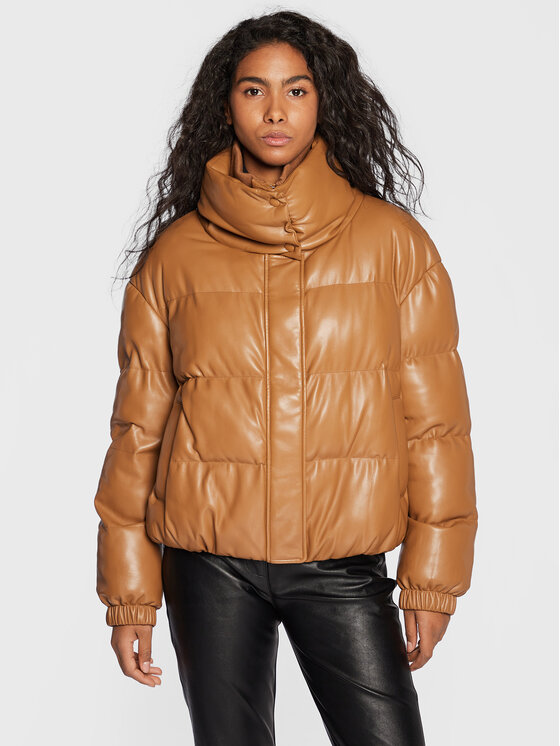 Patrizia Pepe Kurtka z imitacji skóry 2O0022/E005-B746 Brązowy Regular Fit