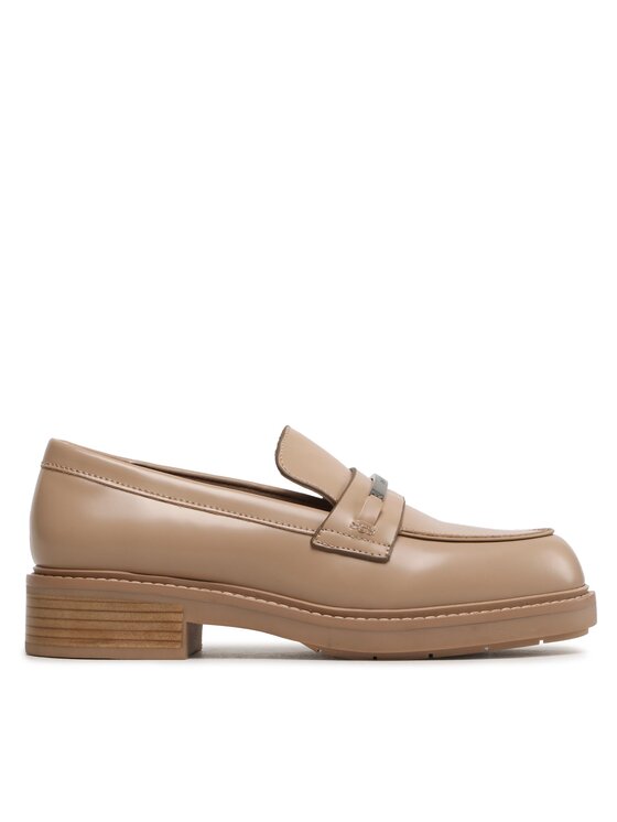 Calvin Klein Loafersy Rubber Sole Loafer W/Hw HW0HW01791 Beżowy