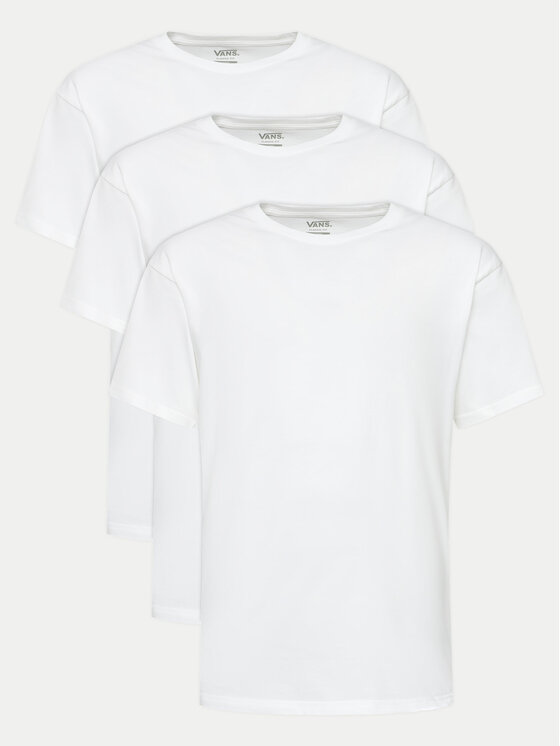 Vans Komplet 3 t-shirtów VN000KHD Biały Regular Fit