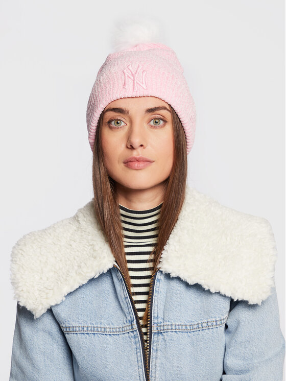 New Era Czapka New York Yankees Chenille Beanie 60284837 Różowy