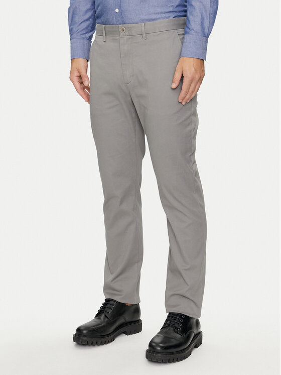 Tommy Hilfiger Chinosy Denton MW0MW25964 Szary Straight Fit
