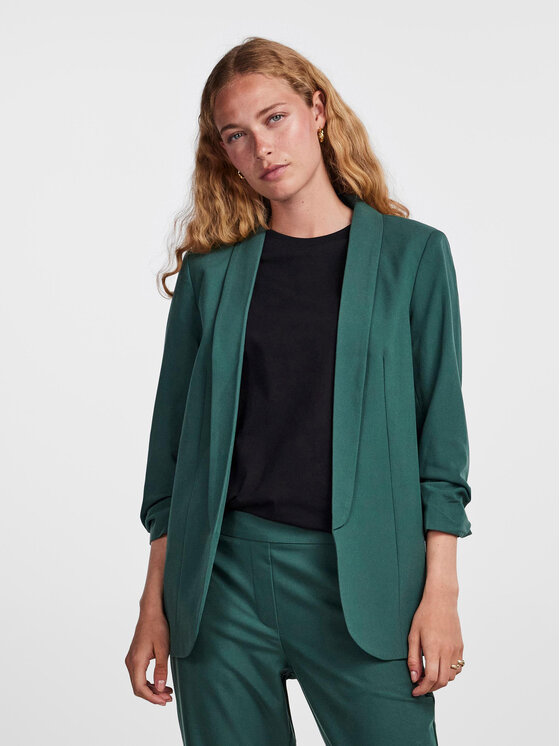 Pieces Marynarka 17090996 Zielony Regular Fit