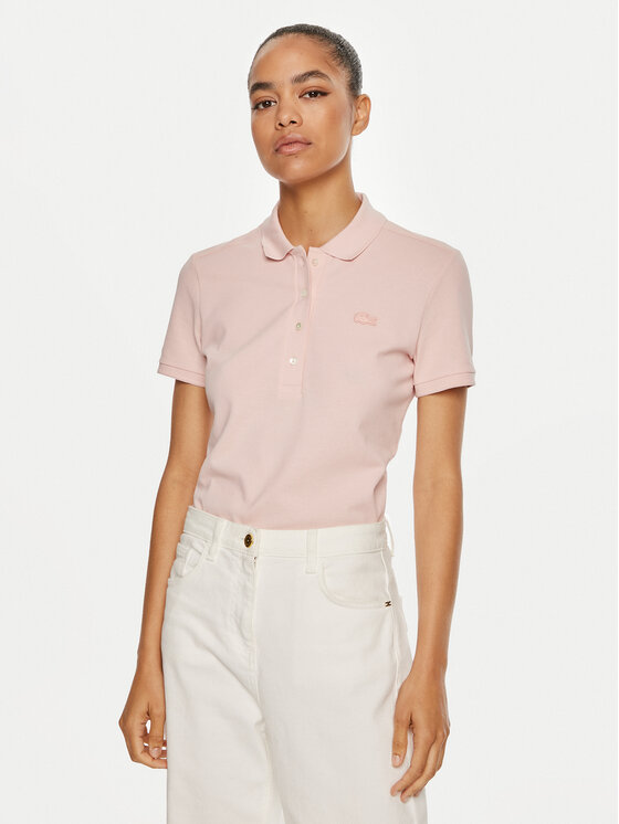 Lacoste Polo PF5462 Różowy Slim Fit