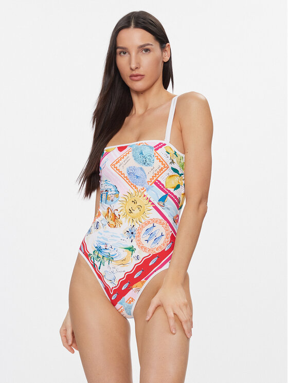 Seafolly Strój kąpielowy Wish You Were Here 11126DD100 Kolorowy