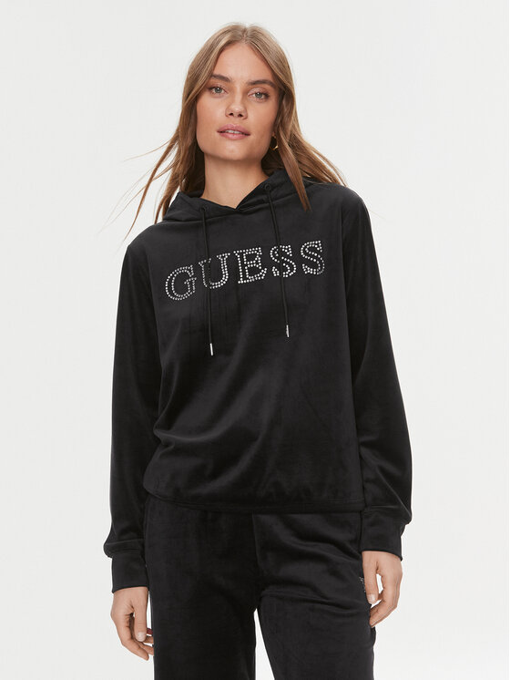 Guess Bluza Couture V4RQ25 KBXI2 Czarny Regular Fit