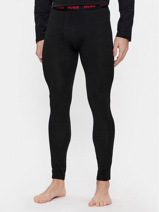 Hugo Kalesony Long John Linked 50485314 Czarny Skinny Fit
