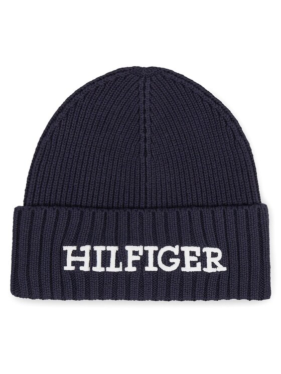 Tommy Hilfiger Czapka Monotype Beanie AM0AM11737 Granatowy