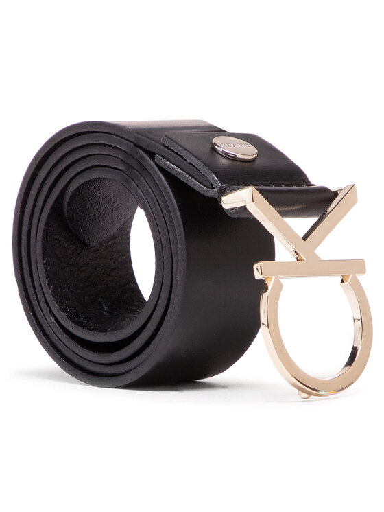 Calvin Klein Pasek Damski Ck Adj.Logo Belt 3.5Cm K60K602141 Czarny