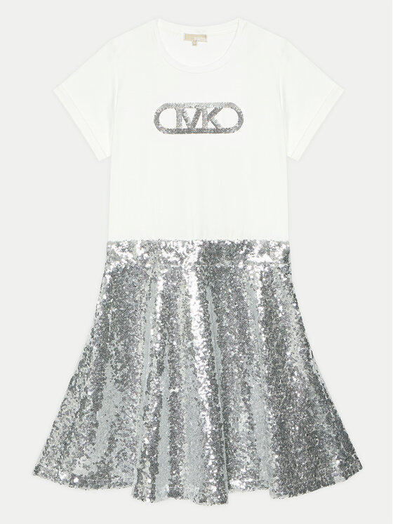 MICHAEL KORS KIDS Sukienka codzienna R30173 D Srebrny Regular Fit