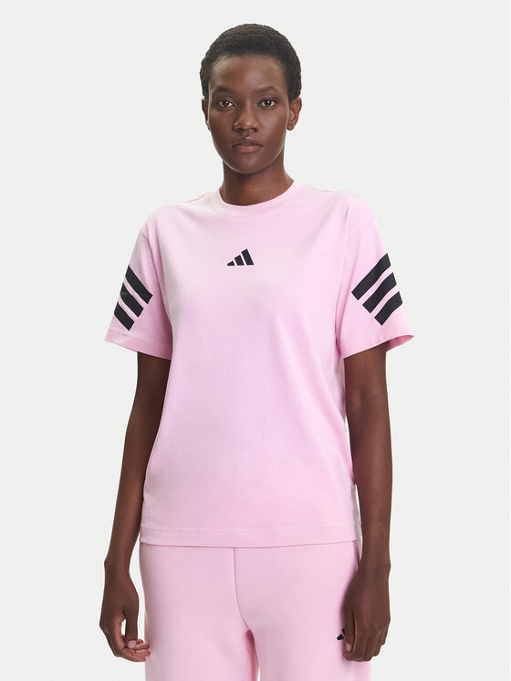 adidas T-Shirt Future Icons 3-Stripes JE0240 Różowy Regular Fit