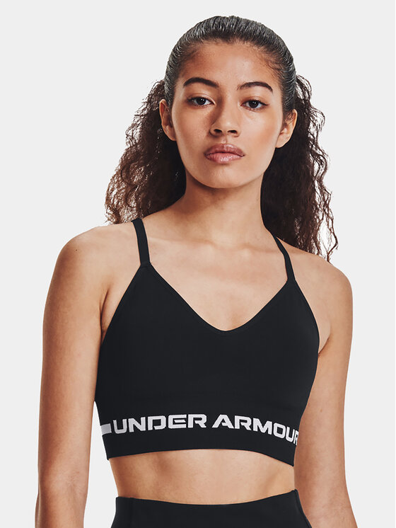 Under Armour Biustonosz sportowy Ua Seamless Low Long Bra 1357719-001 Czarny Compression Fit