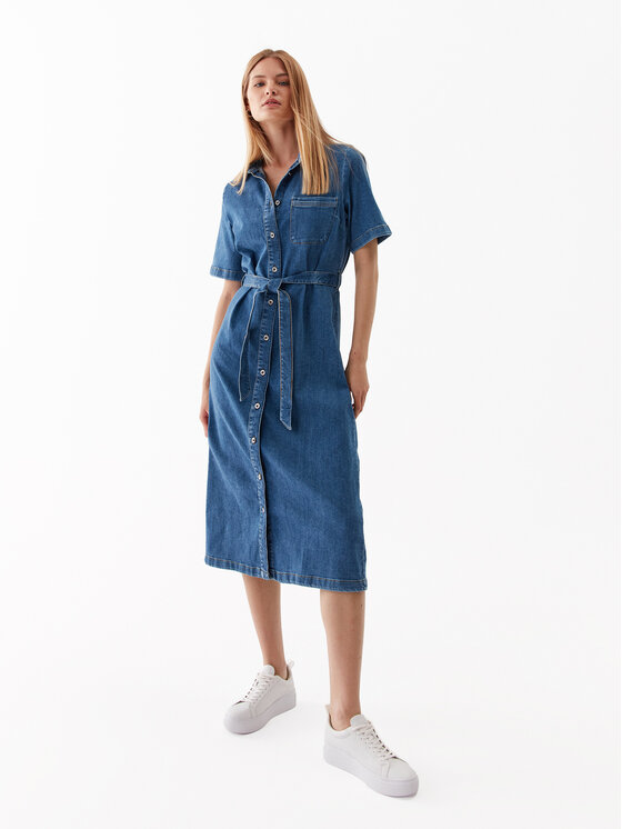 ONLY Sukienka jeansowa 15283308 Niebieski Loose Fit