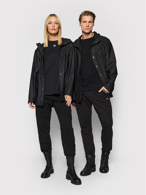 Rains Kurtka przeciwdeszczowa Unisex 12010 Czarny Regular Fit