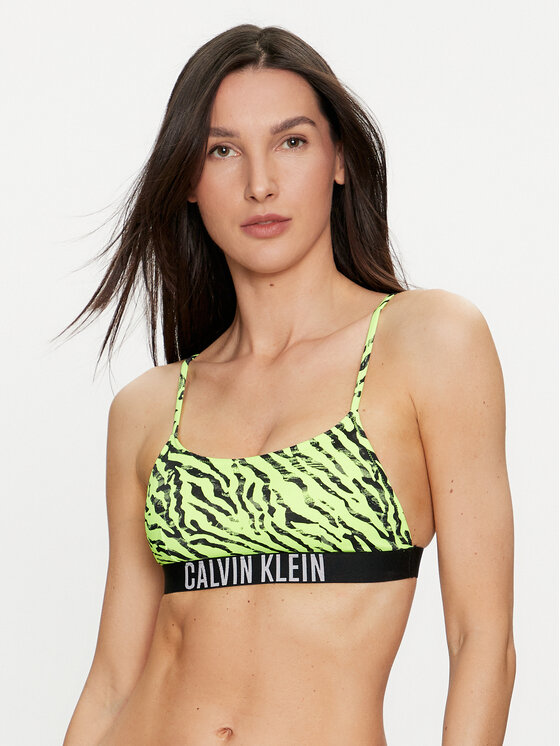 Calvin Klein Swimwear Góra od bikini KW0KW02333 Zielony