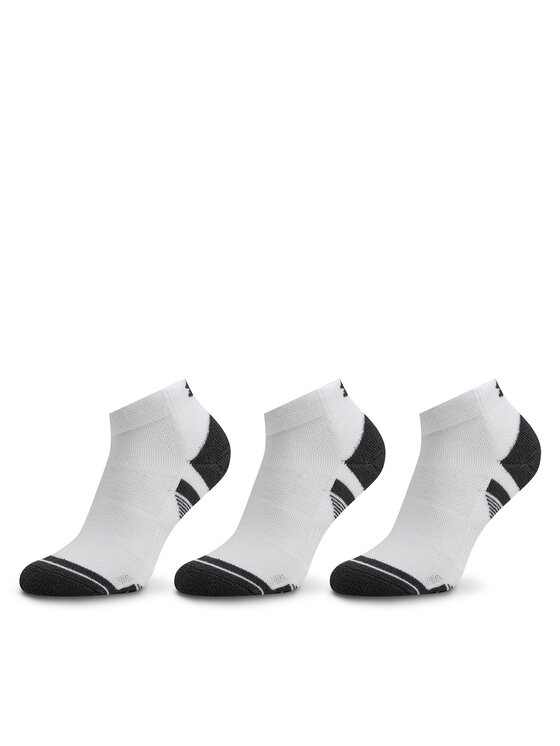 Under Armour Zestaw 3 par niskich skarpet unisex Ua Performance Tech 3Pk Low 1379504-100 Biały