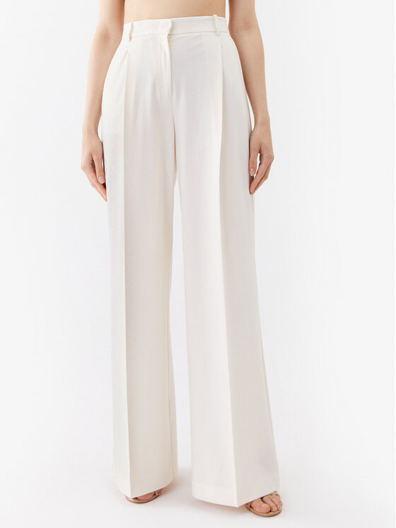Pinko Spodnie materiałowe Prospero 100157 A0HO Biały Loose Fit
